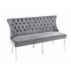 Banchete-Tabureti - Banca de bar stil baroc Castle Deluxe 165cm, gri