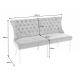 Banchete-Tabureti - Banca de bar stil baroc Castle Deluxe 165cm, gri