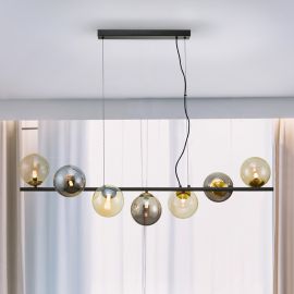Pendule, Lustre suspendate - Lustra suspendata design modern Inoa fumuriu/chihlimbar