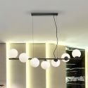 Lustra suspendata design modern Inoa negru/alb