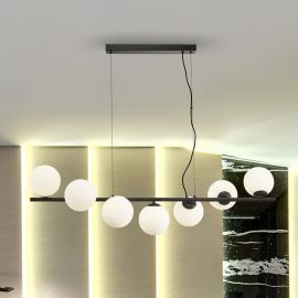 Pendule, Lustre suspendate - Lustra suspendata design modern Inoa negru/alb