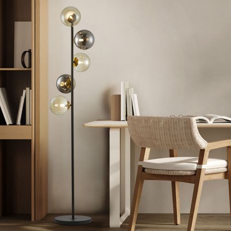Lampadare - Lampadar/Lampa de podea design modern Inoa fumuriu/chihlimbar