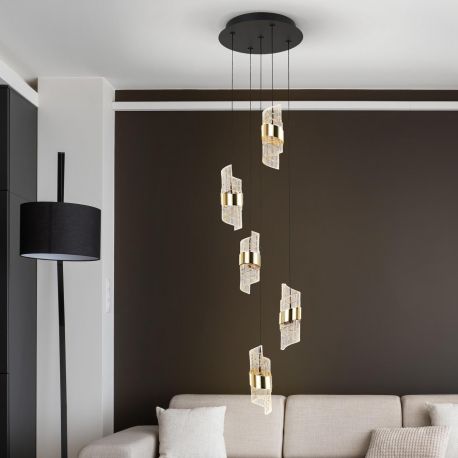 Pendule, Lustre suspendate - Lustra LED suspendata design elegant Iliada 5L