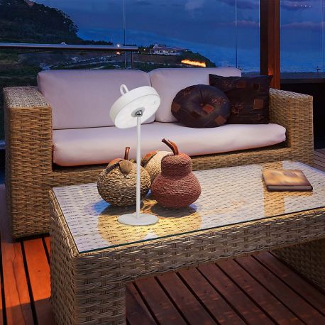 Lampi decorative si solare - Lampa LED portabila iluminat decorativ IP54 JIGRA alba