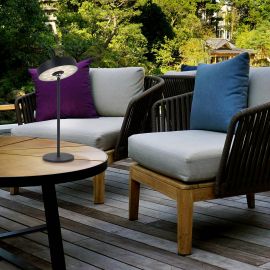 Lampi decorative si solare - Lampa LED portabila iluminat decorativ IP54 JIGRA neagra