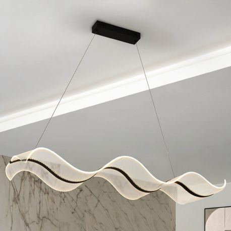 Pendule, Lustre suspendate - Lustra LED suspendata cu telecomanda Olas