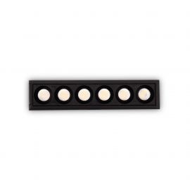 Spoturi tavan fals - Spot dreptunghiular / Proiector LED incastrabil design slim Lika 10w 3000k negru