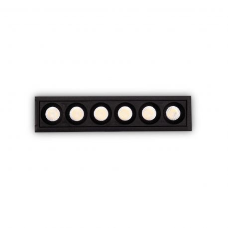 Spoturi tavan fals - Spot dreptunghiular / Proiector LED incastrabil design slim Lika 10w 3000k negru