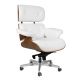 Scaune Birou cu role - Scaun de birou Lounge Governor alb