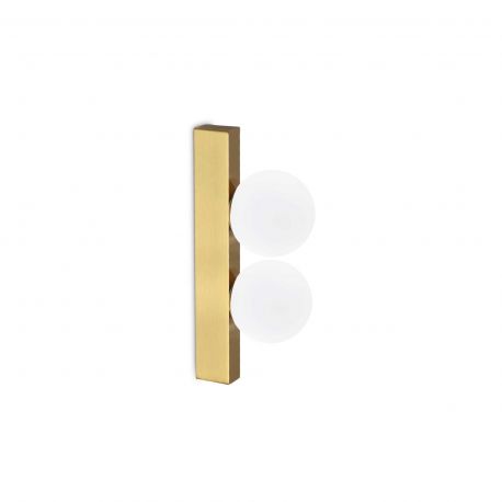 Aplice, corpuri de iluminat pentru pereti - Aplica de perete LED design minimalist Ping pong ap2 alama