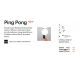 Aplice, corpuri de iluminat pentru pereti - Aplica de perete LED design minimalist Ping pong ap2 alama