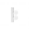 Aplica de perete LED design minimalist Ping pong ap2 alba