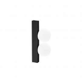 Aplice, corpuri de iluminat pentru pereti - Aplica de perete LED design minimalist Ping pong ap2 negru