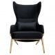 Fotolii - Fotoliu modern elegant HAMPTON VELVET negru