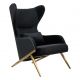 Fotolii - Fotoliu modern elegant HAMPTON VELVET negru