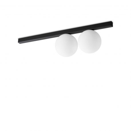 Plafoniere cu spoturi, Spoturi aplicate - Plafoniera moderna stil minimalist Binomio pl2 negru