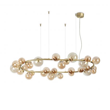 Candelabre, Lustre - Lustra suspendata design modern Perlage sp30 alama/amber