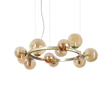 Candelabre, Lustre - Lustra suspendata design modern Perlage sp11 alama/amber