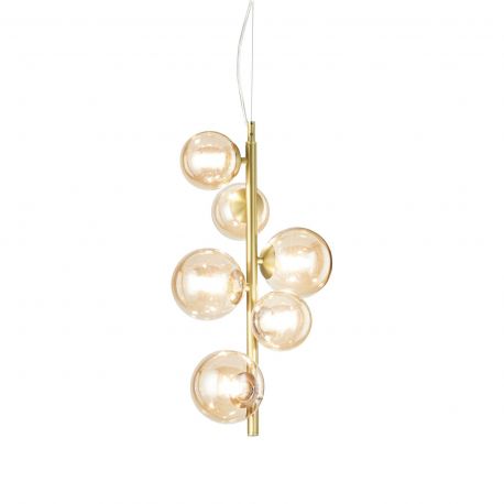 Pendule, Lustre suspendate - Lustra suspendata design modern Perlage sp6 alama/amber