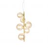 Lustra suspendata design modern Perlage sp6 alama/amber