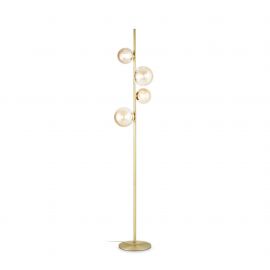 Lampadare - Lampa de podea design modern Perlage PT4 alama/amber