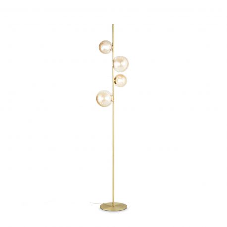 Lampadare - Lampa de podea design modern Perlage PT4 alama/amber