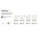 Lustre aplicate - Lustra aplicata design modern Hermes pl3 d60 alama/alba