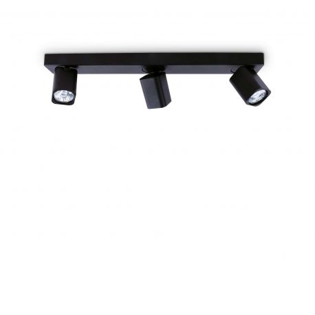 Plafoniere cu spoturi, Spoturi aplicate - Plafoniera cu spoturi Rudy pl3 square negru