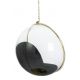 Fotolii - Balansoar, Scaun suspendat modern Ball Velvet auriu/ negru