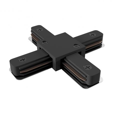 Accesorii iluminat - Accesoriu, conector X negru pentru sinele monofazate Unity