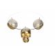 Masute Living - Masuta de cafea design unicat Skull 90cm gold