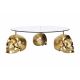 Masute Living - Masuta de cafea design unicat Skull 90cm gold