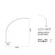Lampadare - Lampadar LED modern tip arc Comet pt alb