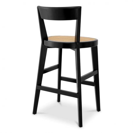 Scaune Bar - Scaun de bar LUX design clasic Alvear negru, ratan