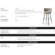Scaune Bar - Scaun de bar pivotant design LUX Grenada, catifea Savona greige