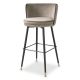 Scaun de bar pivotant design LUX Grenada, catifea Savona greige