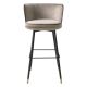 Scaune Bar - Scaun de bar pivotant design LUX Grenada, catifea Savona greige