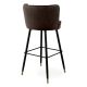 Scaune Bar - Scaun de bar pivotant design LUX Grenada, catifea Savona gri