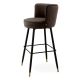 Scaune Bar - Scaun de bar pivotant design LUX Grenada, catifea Savona gri