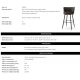 Scaune Bar - Scaun de bar pivotant design LUX Grenada, catifea Savona gri
