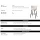 Scaune Bar - Scaun de bar pivotant design LUX Grenada, Lyssa off-white
