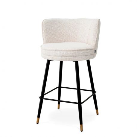 Scaune Bar - Scaun de bar pivotant design LUX Grenada Counter, Lyssa off-white