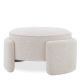Taburete modern design LUX Ortega, Lyssa off-white