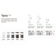 Stalpi - Mini Stalp pentru iluminat exterior Torre pt1 h22 cafeniu