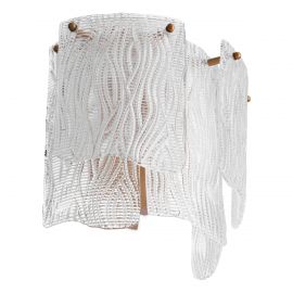 Aplice, corpuri de iluminat pentru pereti - Aplica de perete LUX design deosebit Asinara, sticla texturata