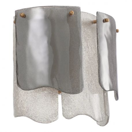 Aplice, corpuri de iluminat pentru pereti - Aplica de perete LUX design deosebit Asinara, sticla fumurie