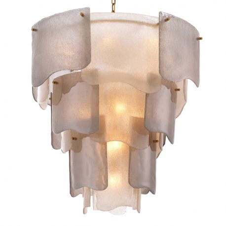 Candelabre, Lustre - Candelabru LUX design deosebit Asinara L, sticla fumurie
