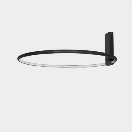 Lustre aplicate - Lustra LED reglabila design circular VINCENT 40 BK