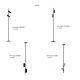 Pendule, Lustre suspendate - Pendul cu 2 spoturi stil minimalist VIVI TOP 2 negru/auriu