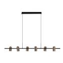 Lustra suspendata stil modern minimalist VIVI 6 negru/auriu